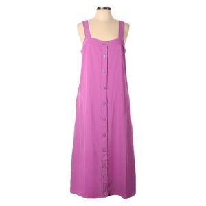 Everlane Orchid Button Down Sleeveless Lightweight Midi Dress Size 12 NWT